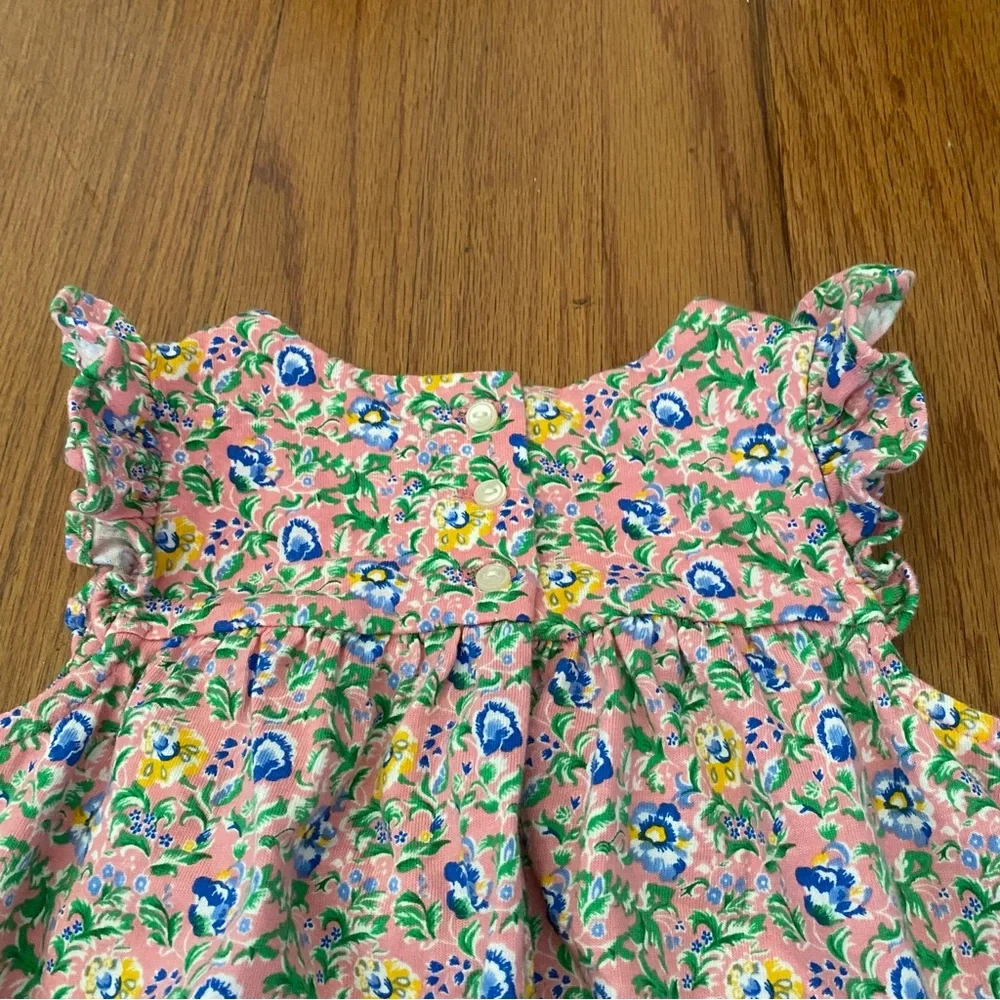 Ralph Lauren Pink Floral Cotton One Piece
